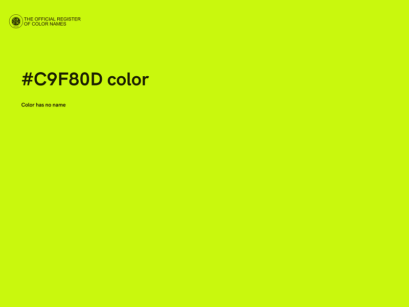 #C9F80D color image