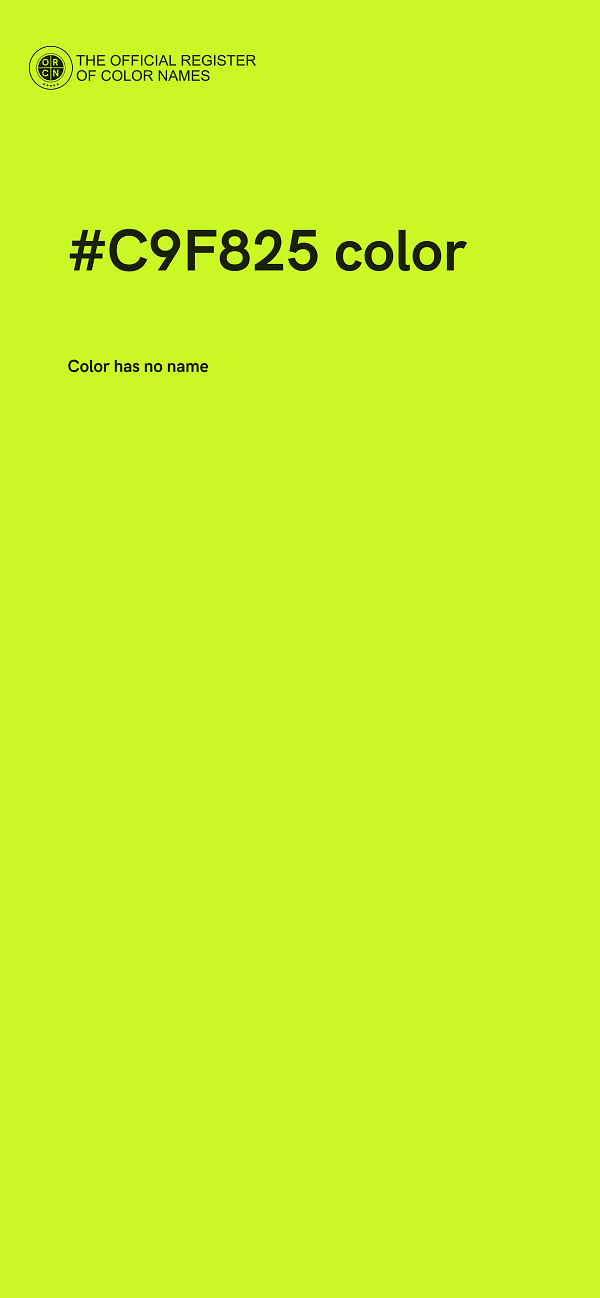 #C9F825 color image