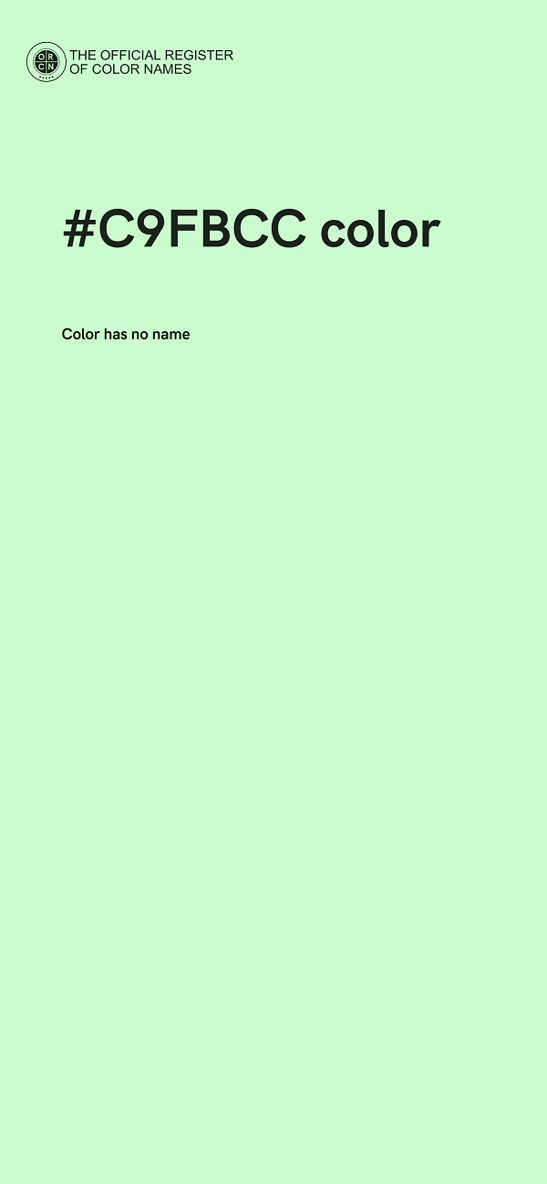 #C9FBCC color image
