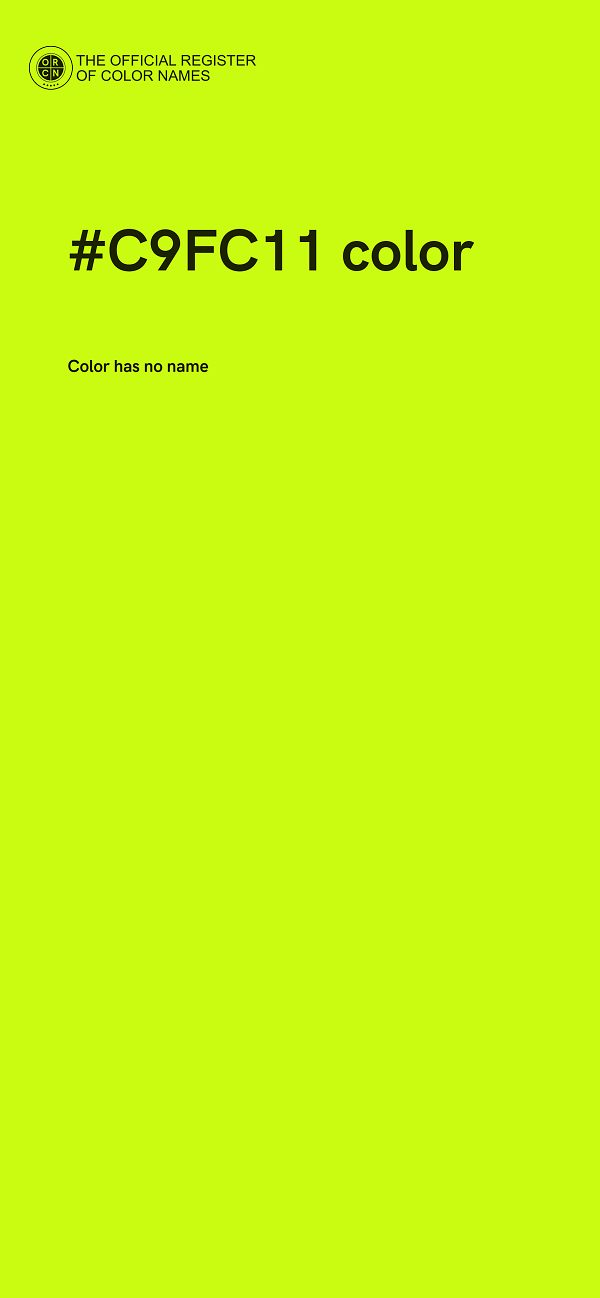#C9FC11 color image