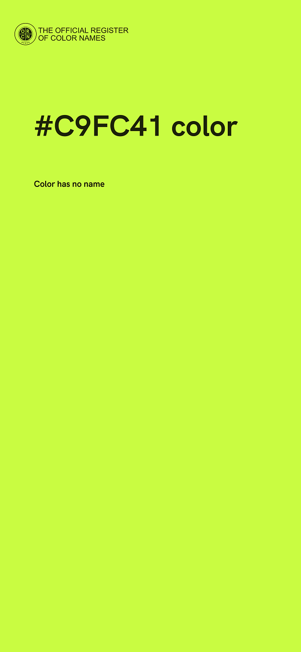 #C9FC41 color image