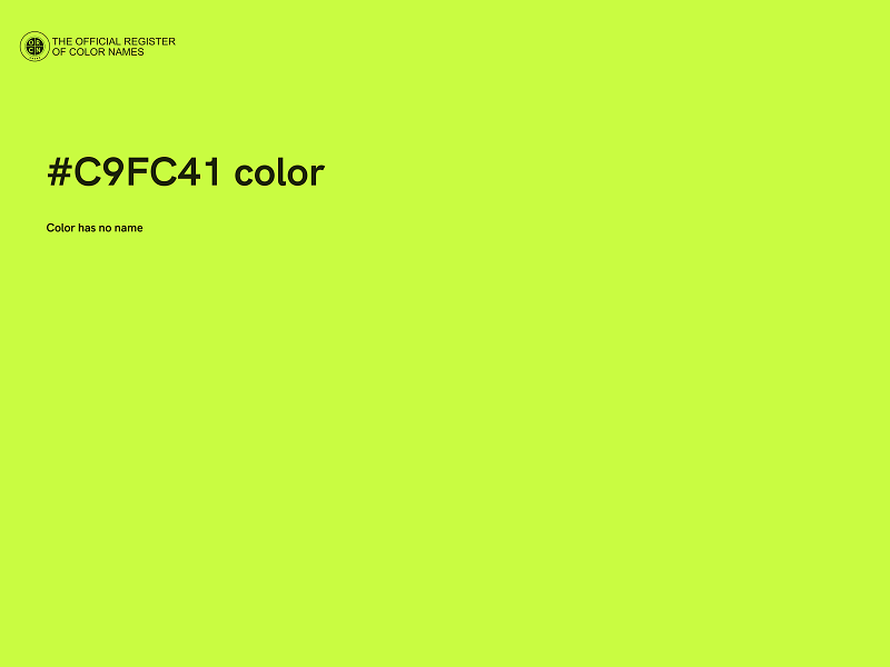 #C9FC41 color image