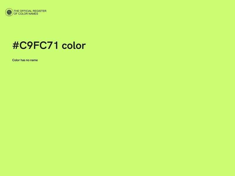 #C9FC71 color image