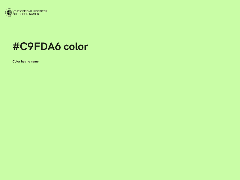 #C9FDA6 color image