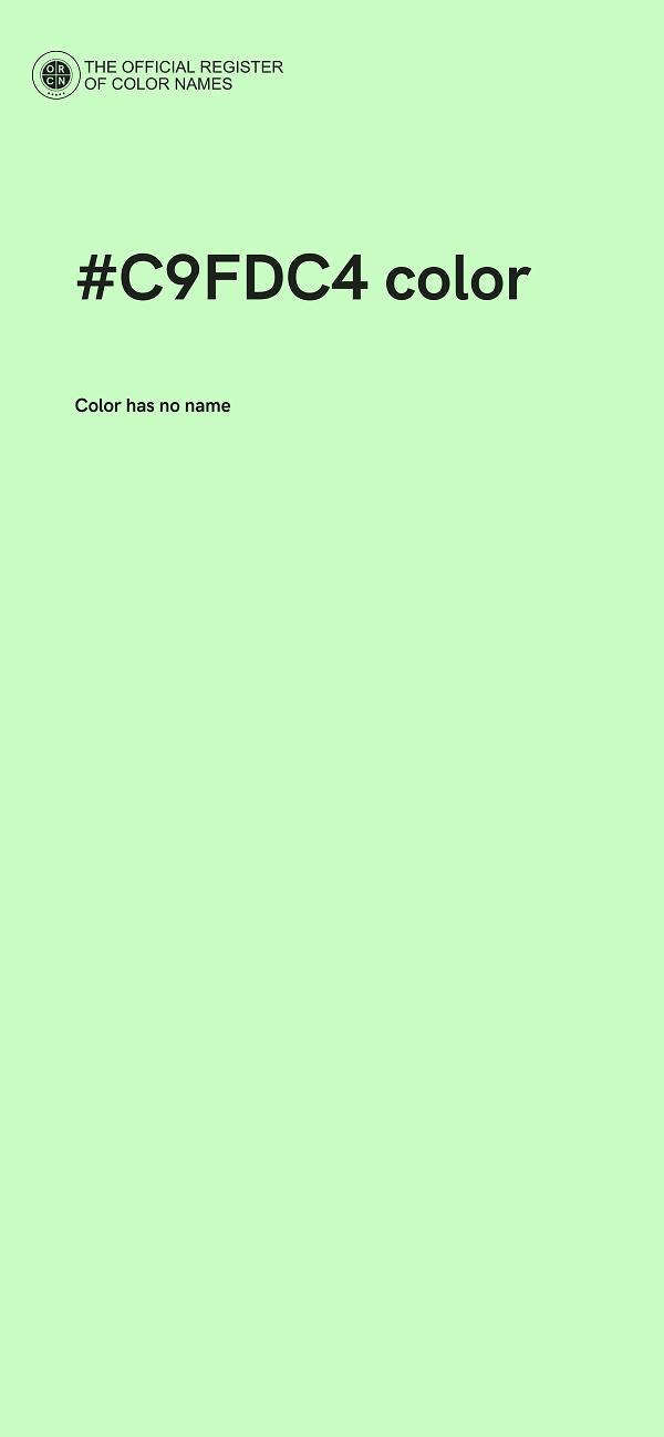 #C9FDC4 color image