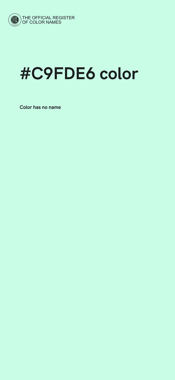 #C9FDE6 color image