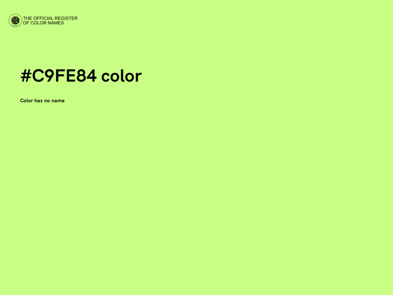 #C9FE84 color image