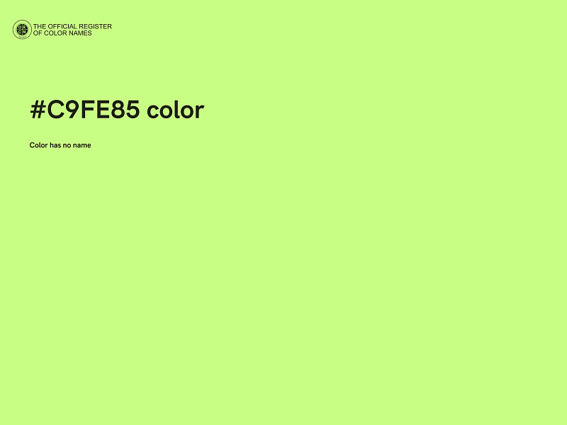 #C9FE85 color image