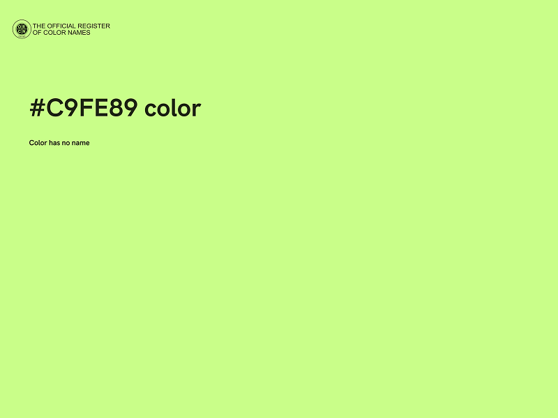 #C9FE89 color image