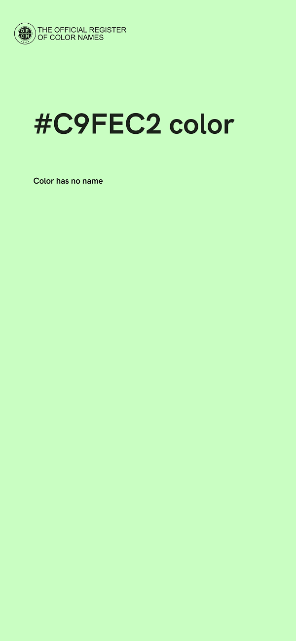 #C9FEC2 color image