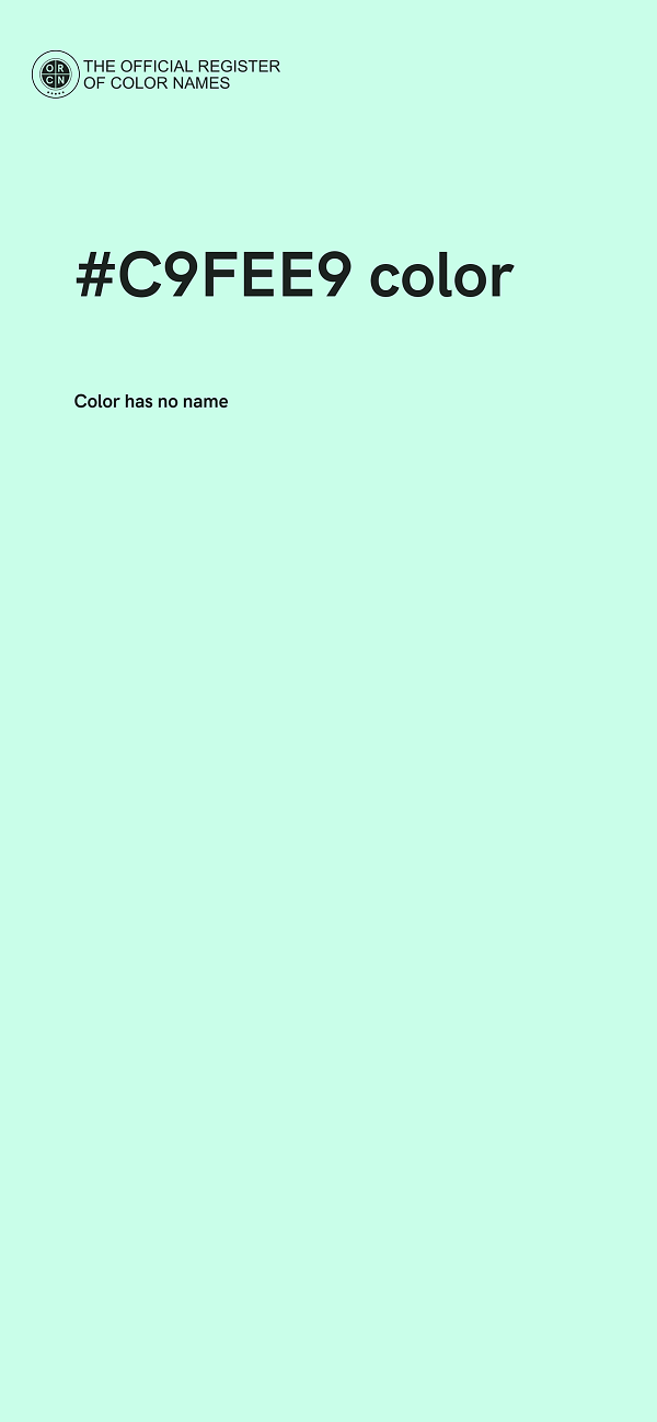 #C9FEE9 color image