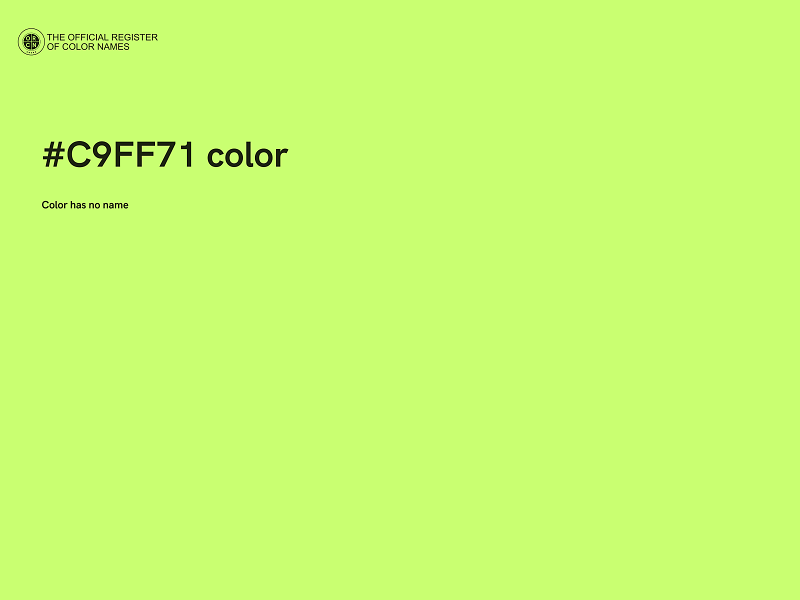 #C9FF71 color image