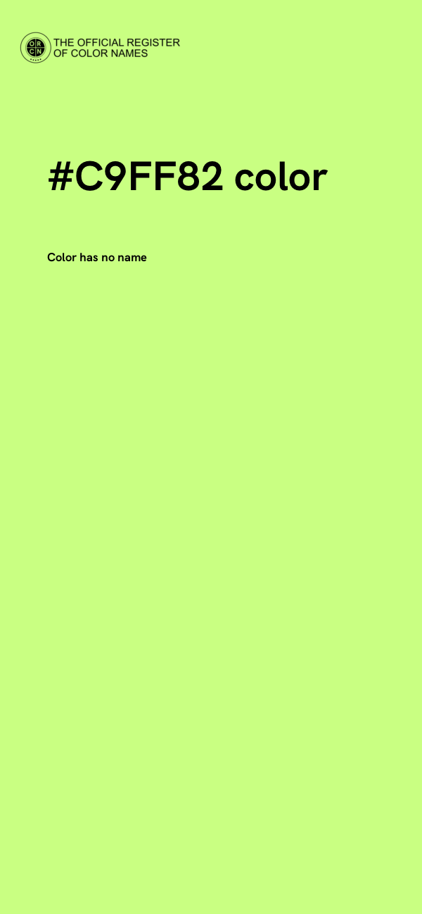 #C9FF82 color image
