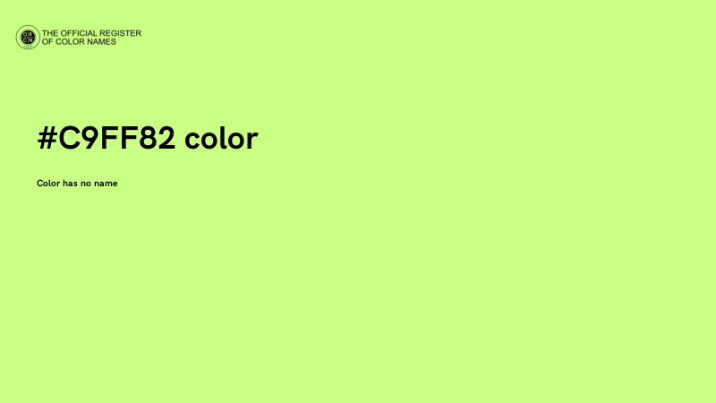 #C9FF82 color image