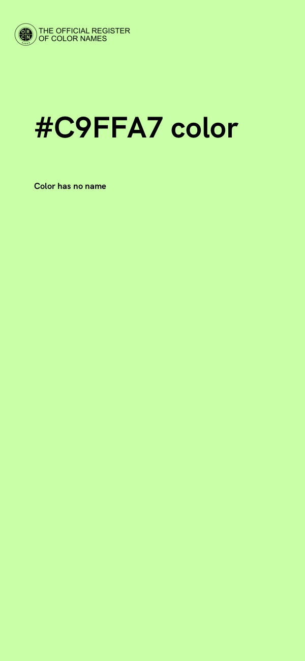 #C9FFA7 color image