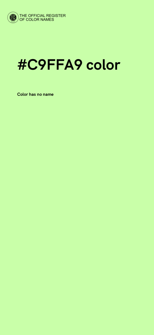 #C9FFA9 color image