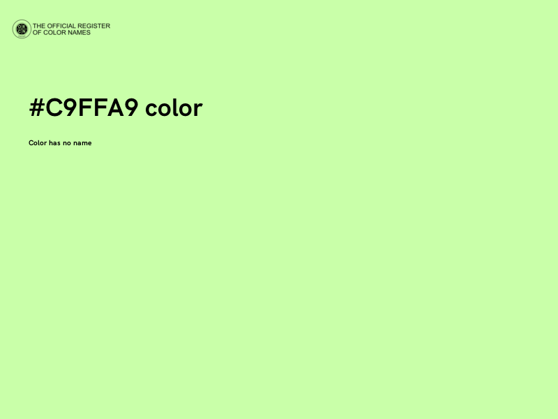 #C9FFA9 color image