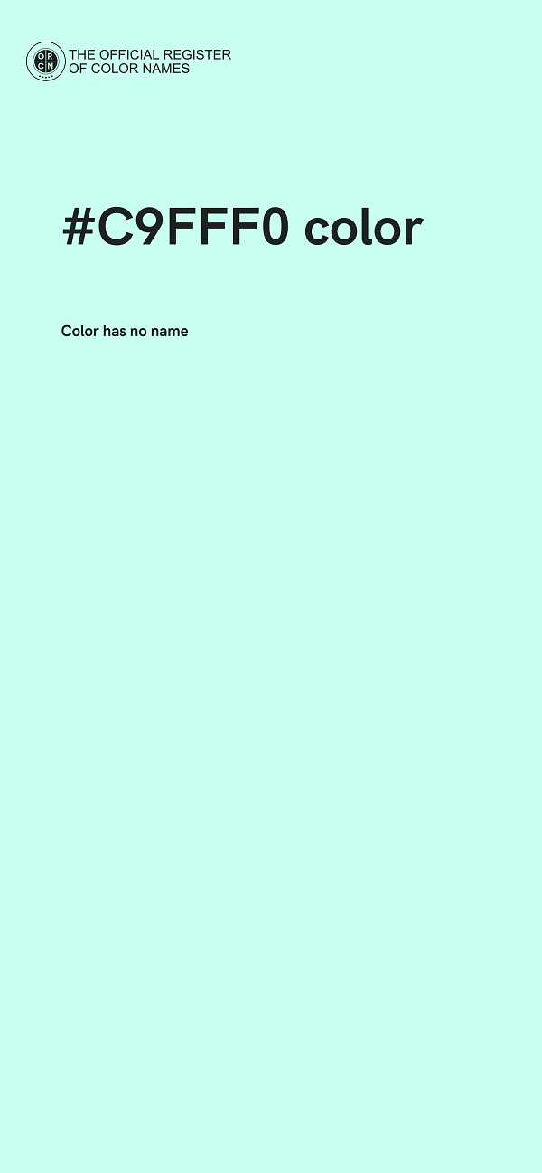 #C9FFF0 color image