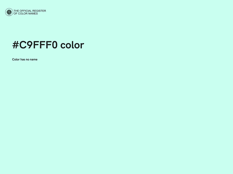 #C9FFF0 color image