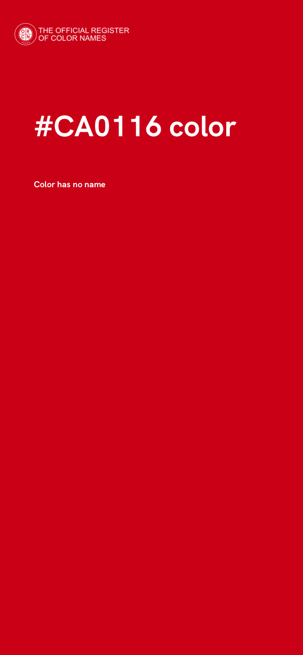 #CA0116 color image