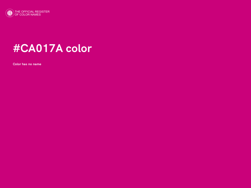 #CA017A color image