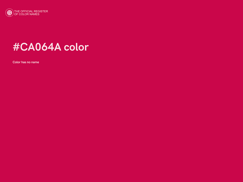 #CA064A color image