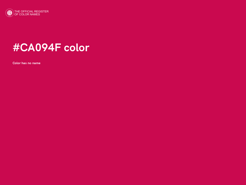 #CA094F color image