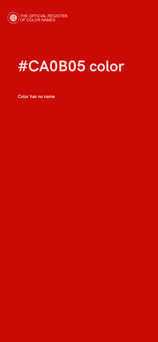 #CA0B05 color image