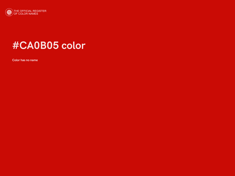 #CA0B05 color image