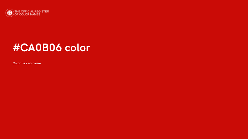 #CA0B06 color image