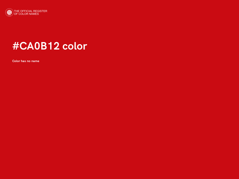 #CA0B12 color image