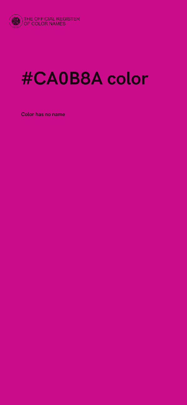 #CA0B8A color image