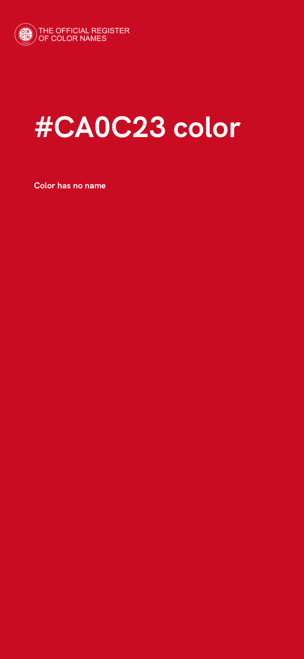 #CA0C23 color image