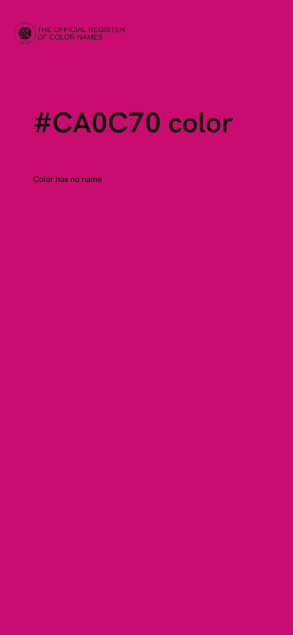 #CA0C70 color image