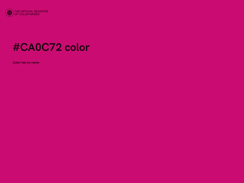 #CA0C72 color image