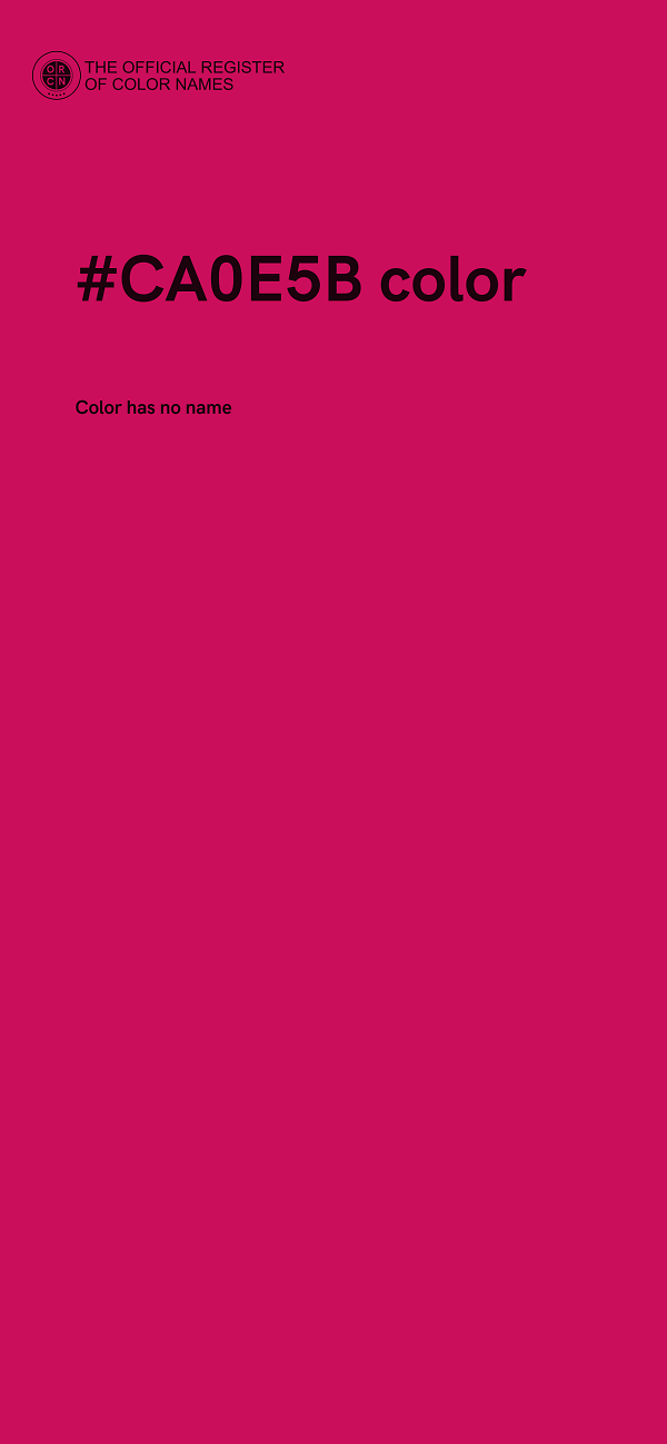 #CA0E5B color image