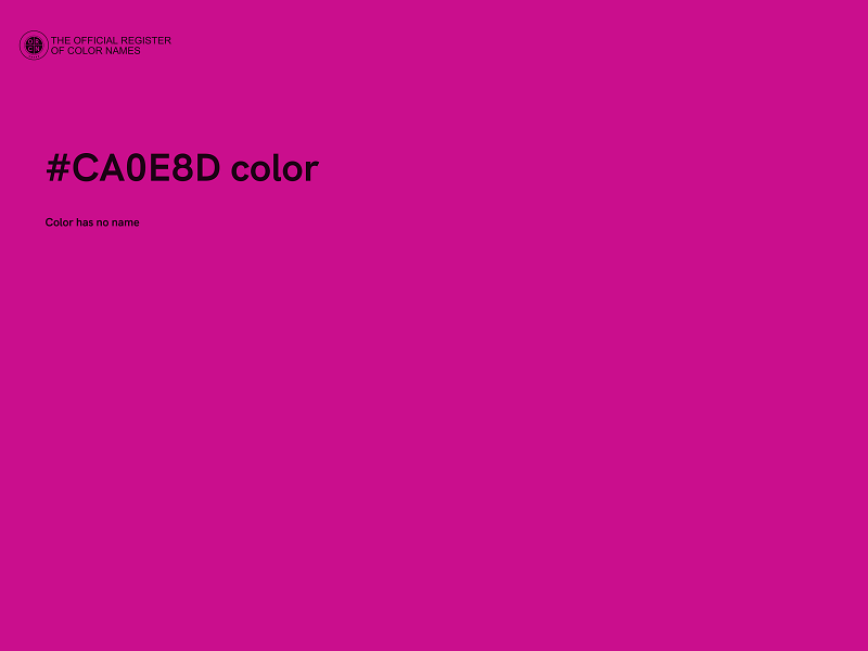 #CA0E8D color image