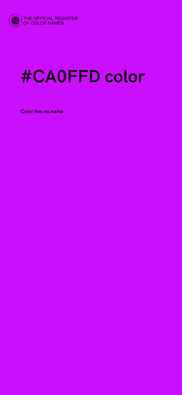 #CA0FFD color image