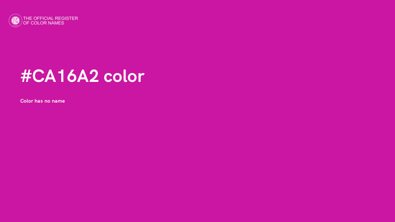 #CA16A2 color image