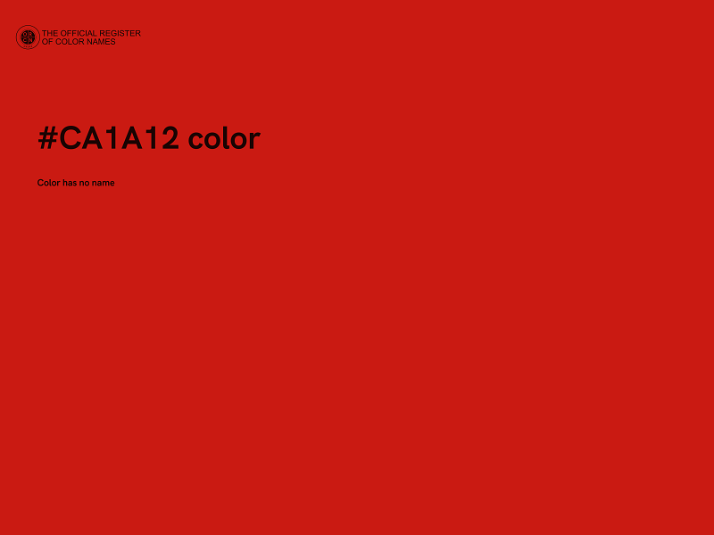 #CA1A12 color image