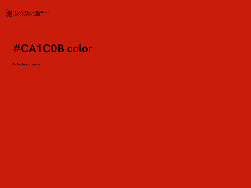 #CA1C0B color image