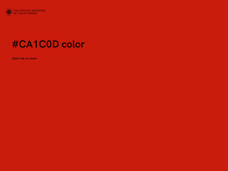 #CA1C0D color image