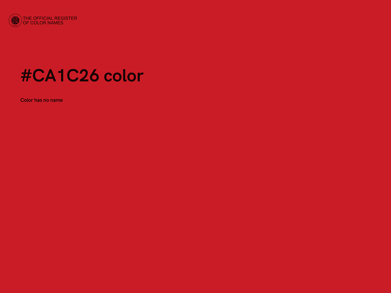 #CA1C26 color image