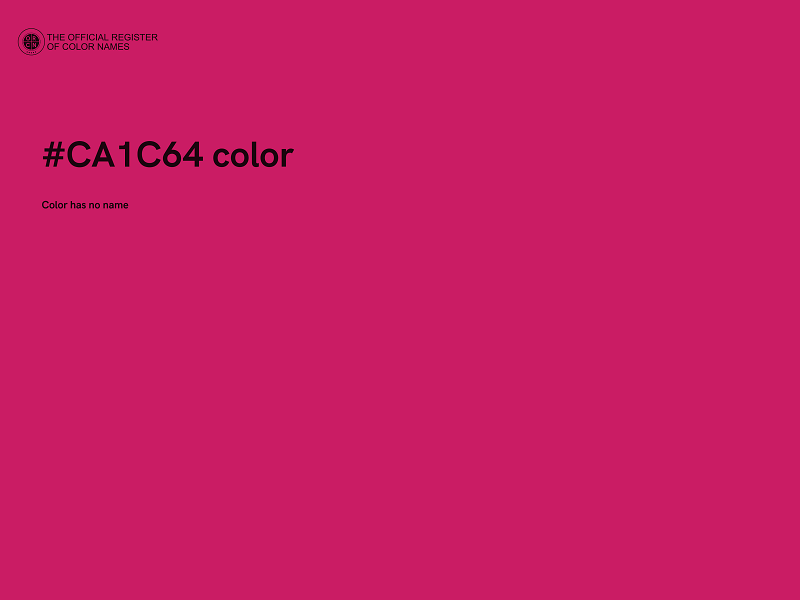 #CA1C64 color image