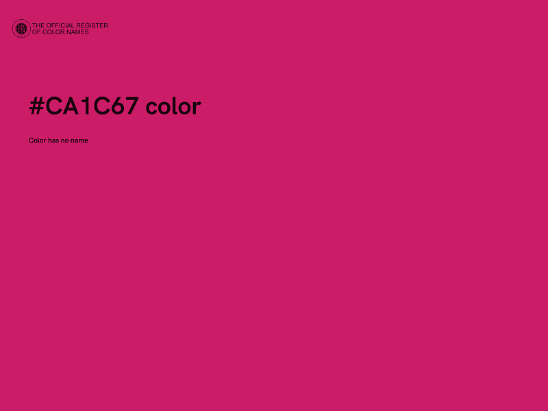 #CA1C67 color image