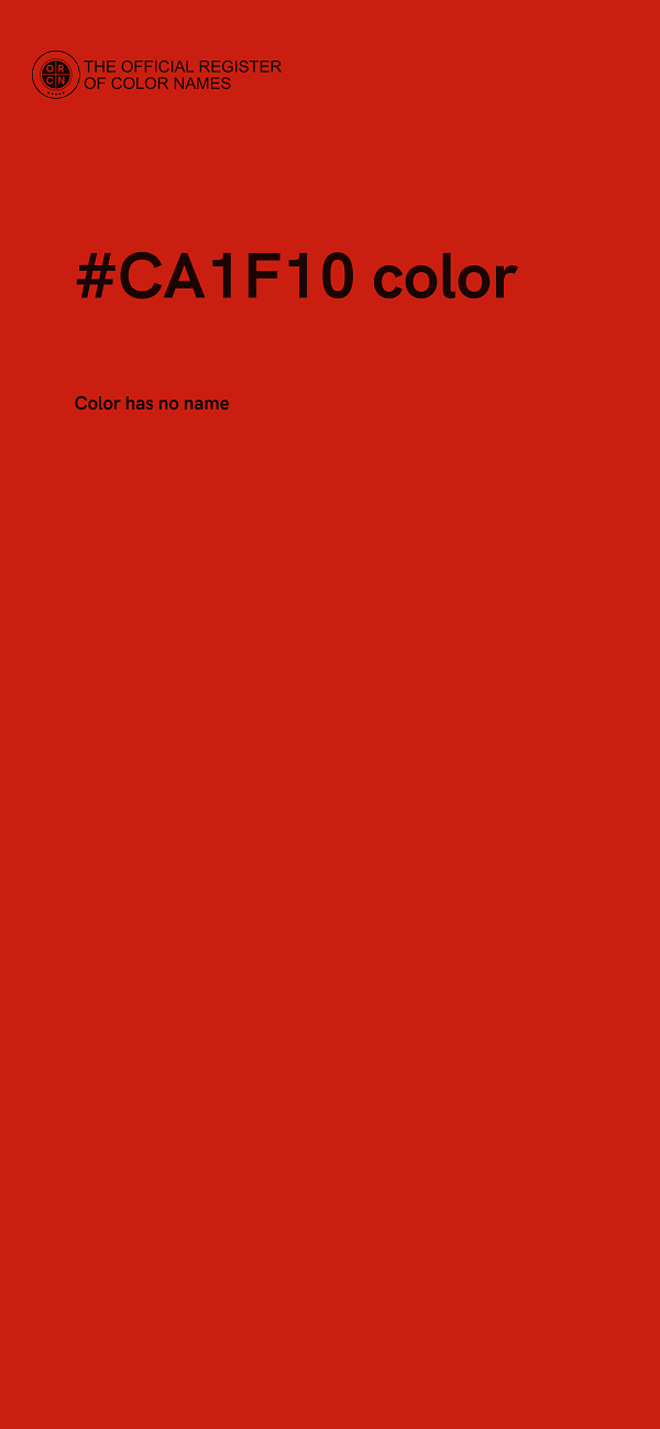 #CA1F10 color image