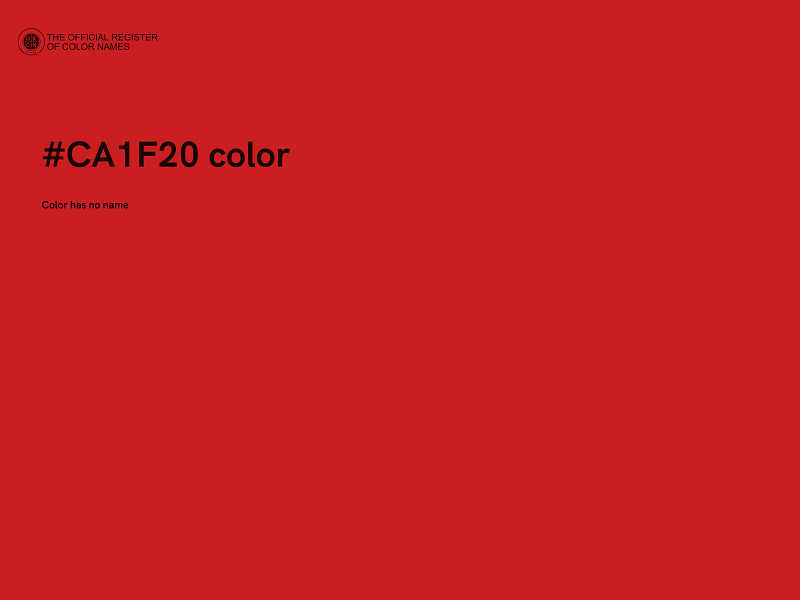 #CA1F20 color image