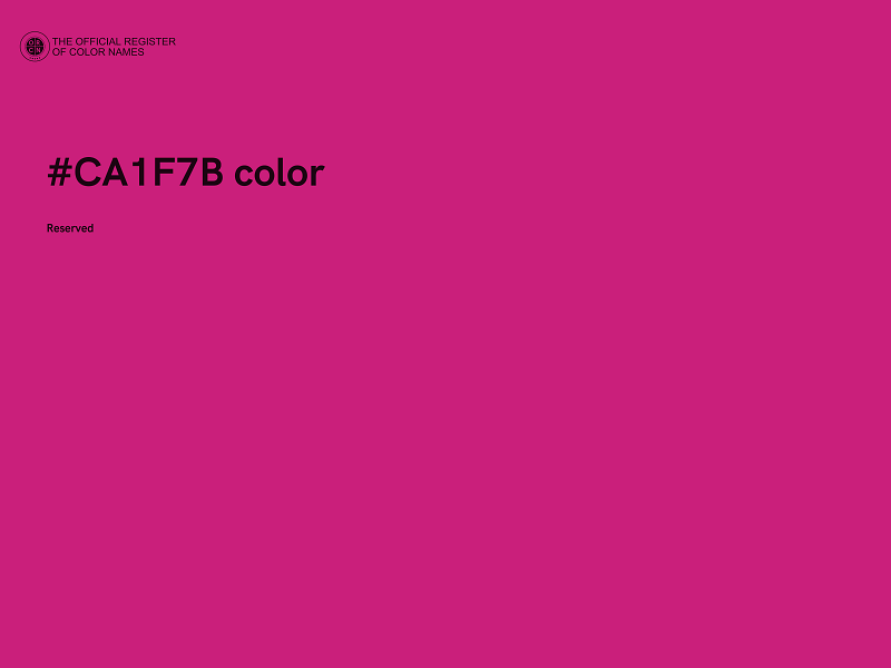 #CA1F7B color image