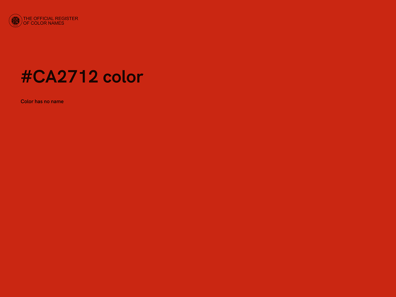 #CA2712 color image