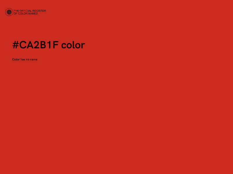 #CA2B1F color image